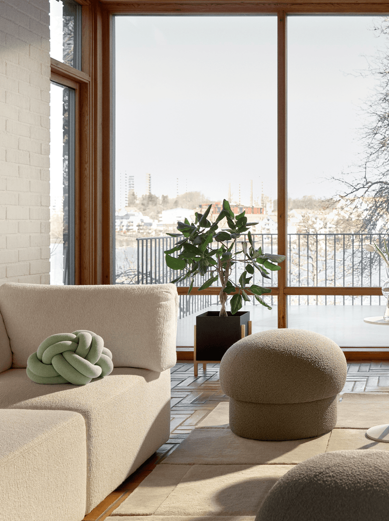 Knot Cushion - Design House Stockholm - Blankets + Throws + Pillows - White Grey - HORNE