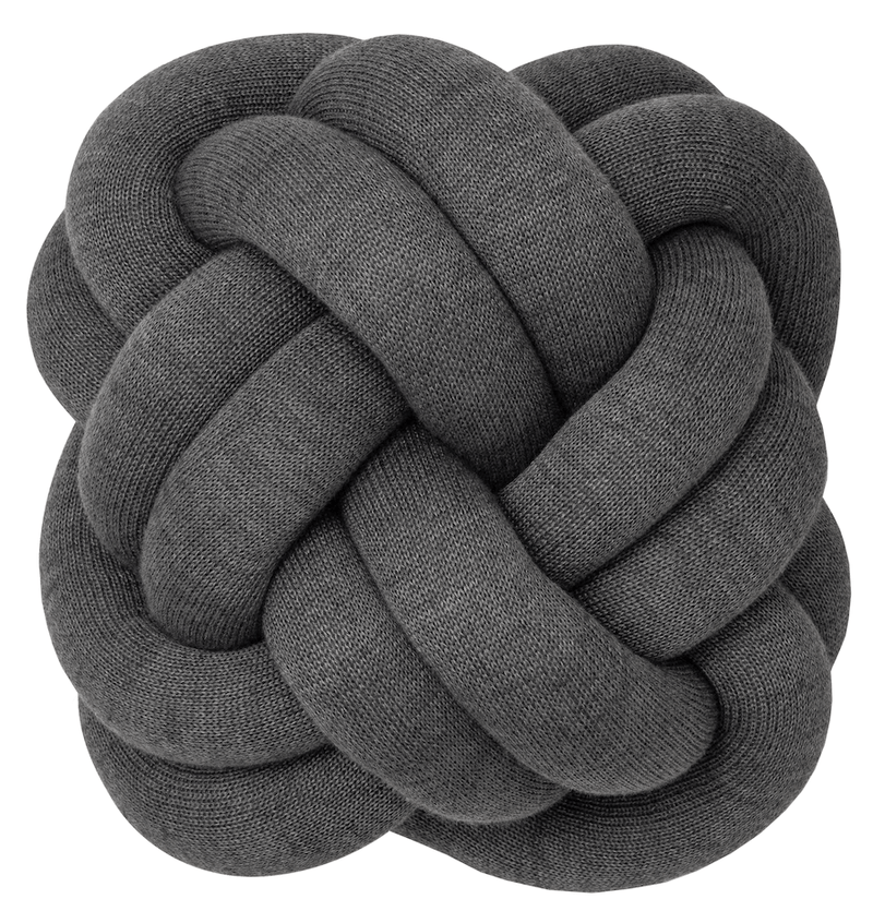 Knot Cushion - Design House Stockholm - Blankets + Throws + Pillows - White Grey - HORNE