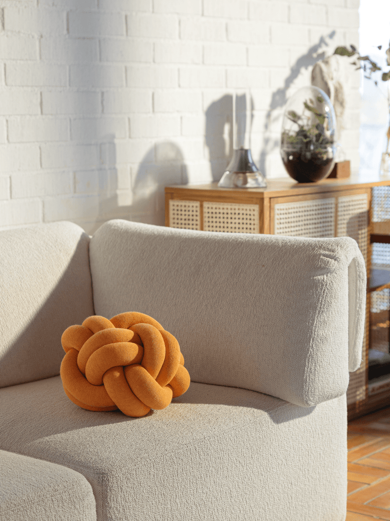 Knot Cushion - Design House Stockholm - Blankets + Throws + Pillows - White Grey - HORNE