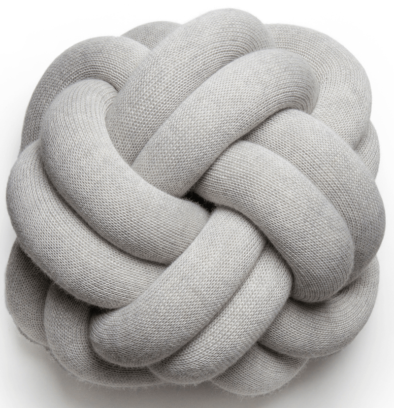 Knot Cushion - Design House Stockholm - Blankets + Throws + Pillows - White Grey - HORNE