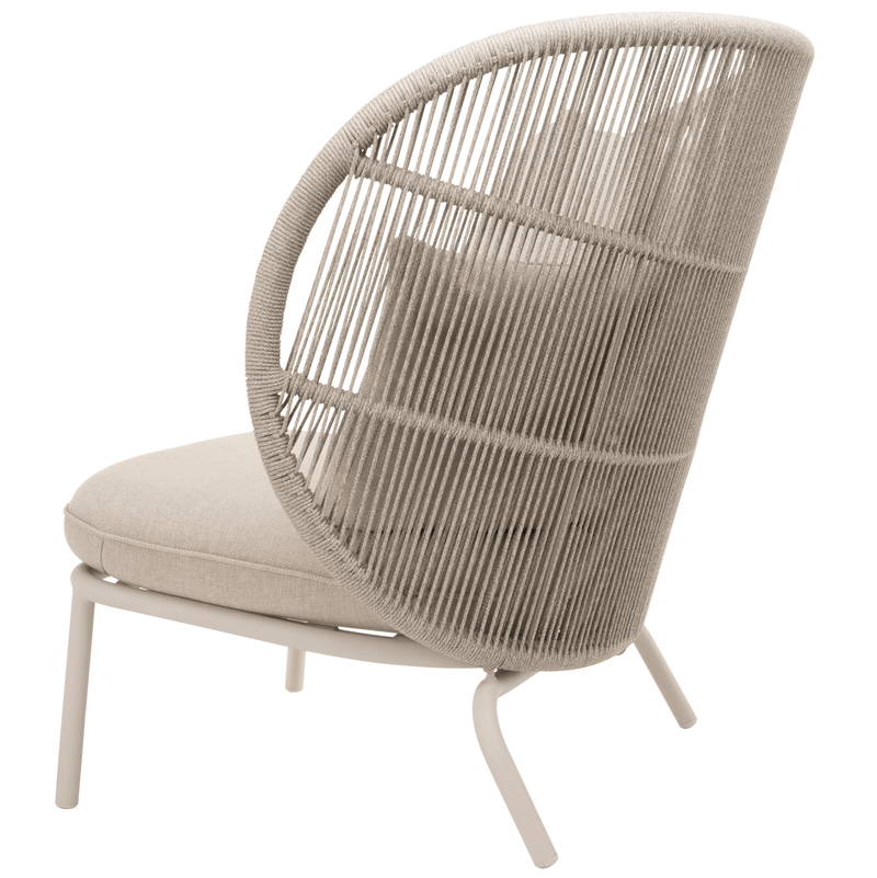 Kodo Cocoon Chair - Vincent Sheppard - Outdoor Furniture - Fossil Grey - Olive Green & Blush - HORNE