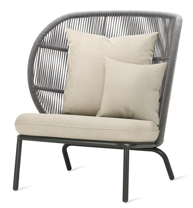 Kodo Cocoon Chair - Vincent Sheppard - Outdoor Furniture - Fossil Grey - Olive Green & Blush - HORNE