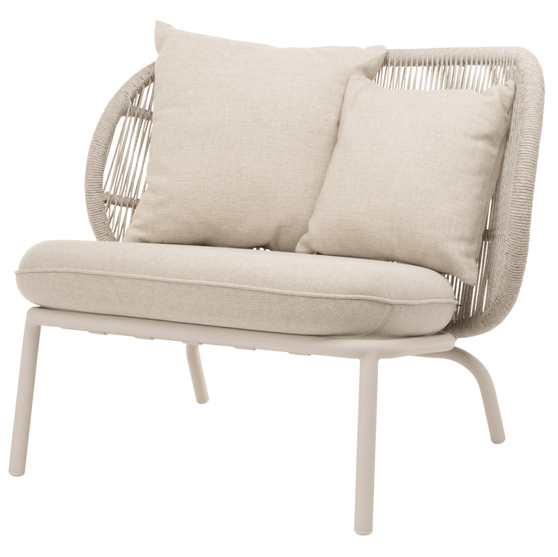 Kodo Lounge Chair - Vincent Sheppard - Outdoor Furniture - Fossil Grey - Olive Green & Blush - HORNE