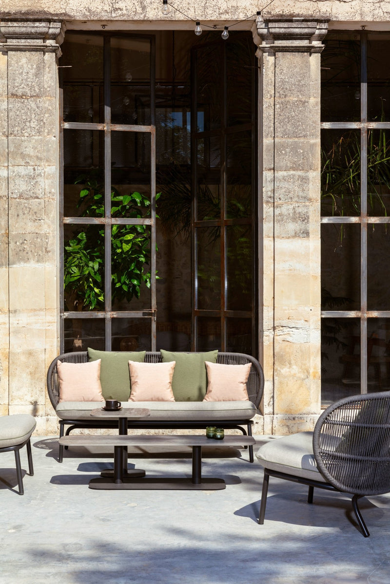 Kodo Lounge Sofa - Vincent Sheppard - Outdoor Furniture - Olive Green & Blush - HORNE