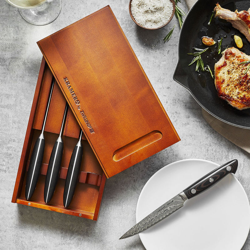 Kramer - Euroline Stainless Damascus 4pc Steak Knife Set - Zwilling - Knives - HORNE