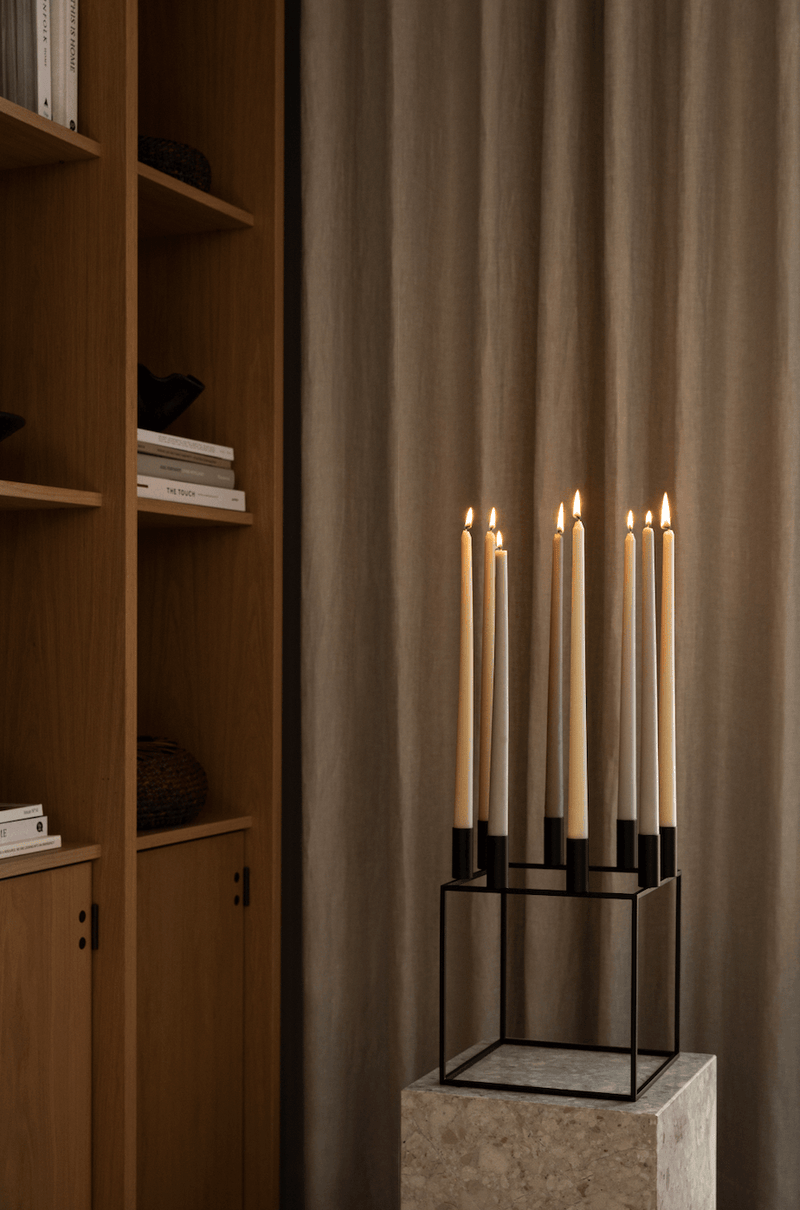 Kubus 8 Candle Holder - BlackBy Lassen