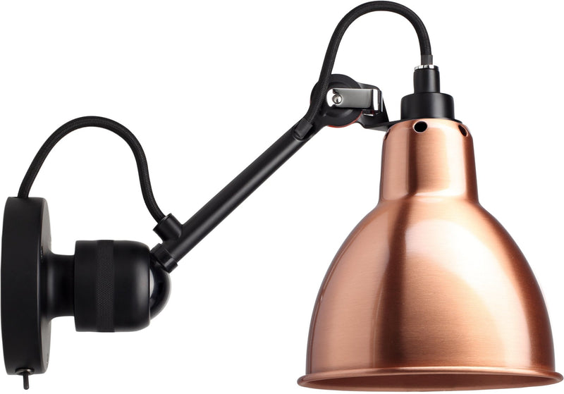 Lampe Gras N°304 Wall Lamp - DCW Editions - Wall Sconces - Switch on Base - Black - HORNE