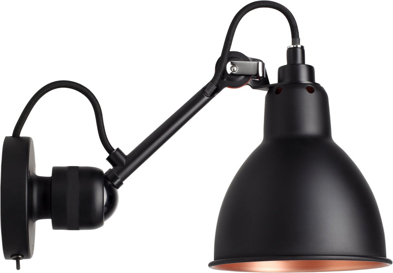 Lampe Gras N°304 Wall Lamp - DCW Editions - Wall Sconces - Switch on Base - Black - HORNE