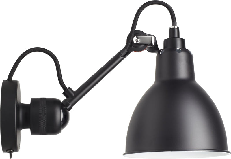 Lampe Gras N°304 Wall Lamp - DCW Editions - Wall Sconces - Switch on Base - Black - HORNE