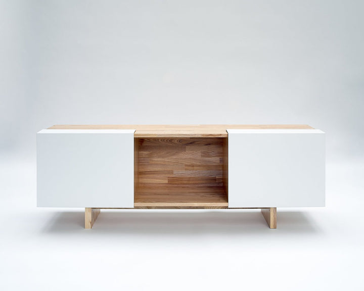 LAX Entertainment Shelf - MASH Studios - Sideboards + Cabinets - White - Ash - HORNE