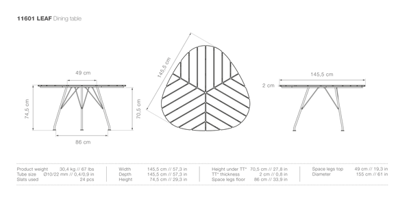 LEAF Dining Table - HOUE - Outdoor Furniture - HORNE