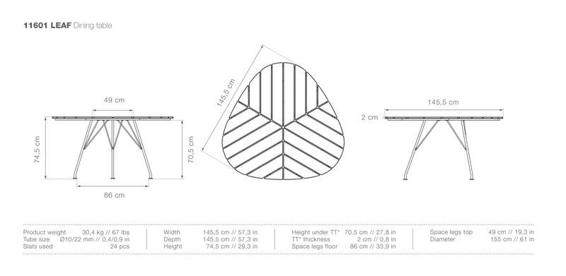 LEAF Dining Table - HOUE - Outdoor Furniture - HORNE