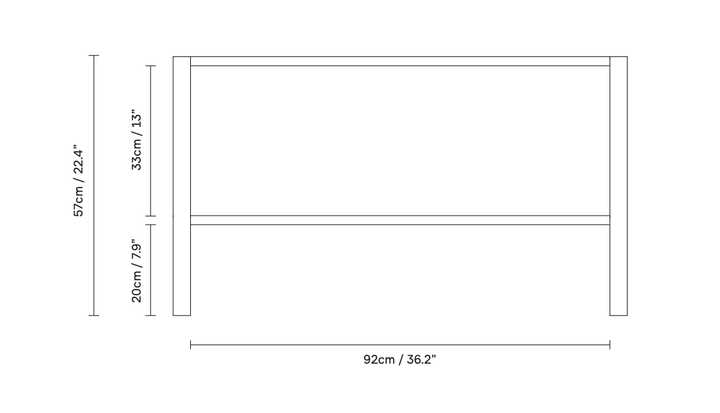 Leaf Shelf 1x2 - Form + Refine - Shelving - White Oil Oak - HORNE
