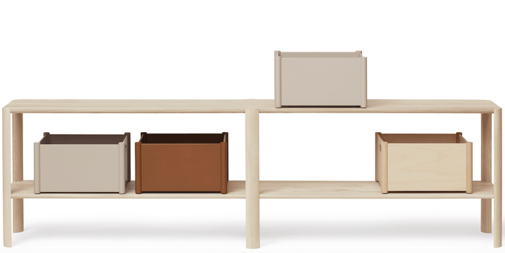 Leaf Shelf 2x2 - Form + Refine - Shelving - White Oil Oak - HORNE