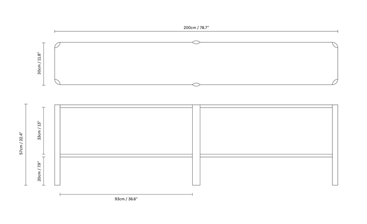 Leaf Shelf 2x2 - Form + Refine - Shelving - White Oil Oak - HORNE