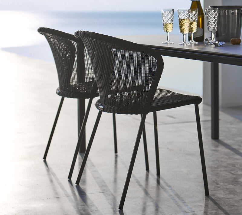 Lean Chair - Cane Line - Outdoor Furniture - Black - No Cushion - HORNE