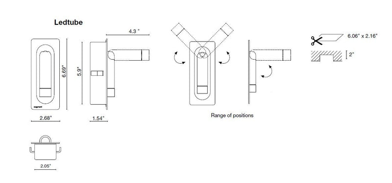Ledtube Wall Light - Recessed Mount - Marset - Wall Sconces - Aluminum - HORNE