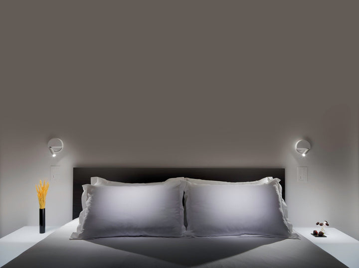 Ledtube Wall Light - Surface Mount - Marset - Wall Sconces - White - Left Mount - light swivels on left side - HORNE