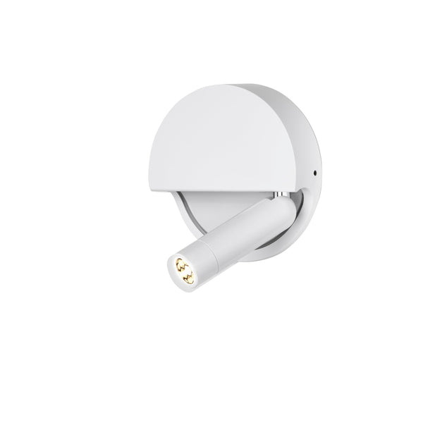 Ledtube Wall Light - Surface Mount - Marset - Wall Sconces - White - Left Mount - light swivels on left side - HORNE