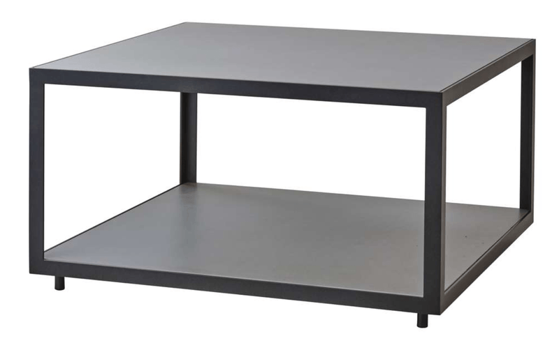 Level Coffee Table - Large - Cane Line - Outdoor Furniture - Lava Grey - Teak - HORNE