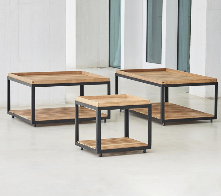Level Coffee Table - Large - Cane Line - Outdoor Furniture - Lava Grey - Light Grey - HORNE