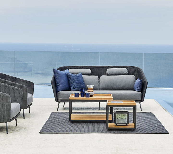 Level Coffee Table - Small - Cane Line - Outdoor Furniture - Lava Grey - Light Grey - HORNE