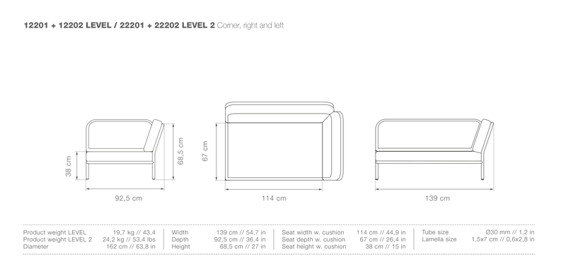 LEVEL Outdoor Corner - HOUE - Outdoor Furniture - Right - Alpine - HORNE