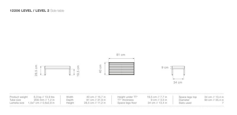 LEVEL Side Table - HOUE - Outdoor Furniture - HORNE