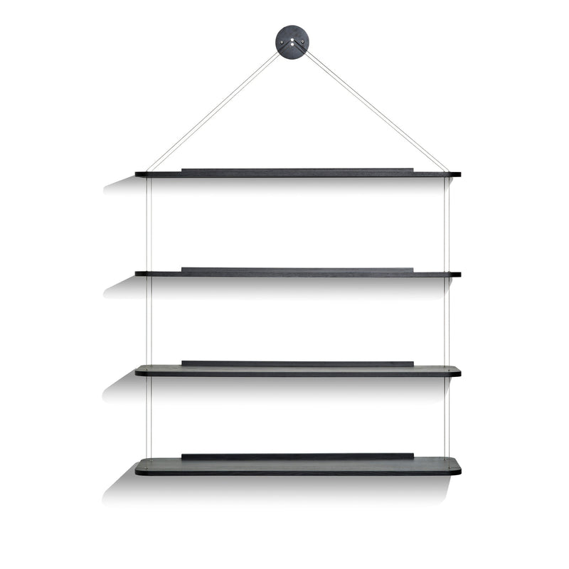 Libreria Pensile Shelf - Karakter - Shelving - Black Lacquered Oak - HORNE