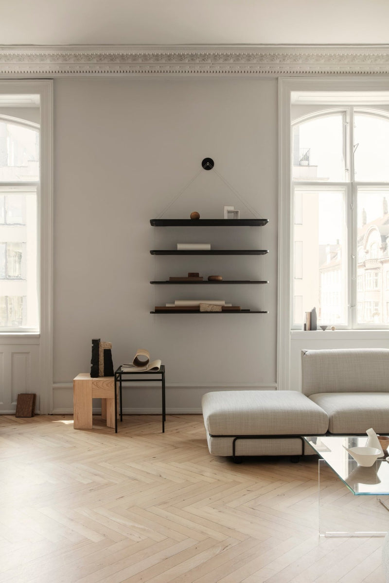 Libreria Pensile Shelf - Karakter - Shelving - Black Lacquered Oak - HORNE