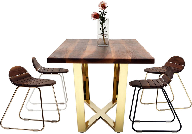 Ligeti L1 Stool - Artless - Stools + Benches + Ottomans - Solid Walnut - Matte Black - HORNE