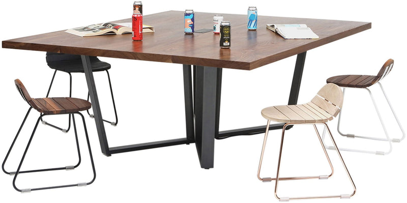 Ligeti L1 Stool - Artless - Stools + Benches + Ottomans - Solid Walnut - Matte Black - HORNE