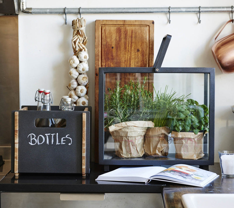 Lighthouse Lanterns - Aluminum - Cane Line - Candle Holders - Rectangular - Lava Grey - HORNE