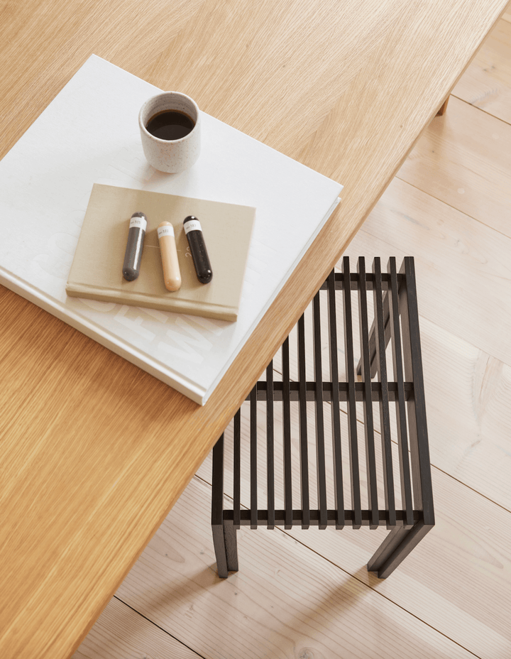 Lightweight Stool - Form + Refine - Stools + Benches + Ottomans - Black - Stained Oak - HORNE