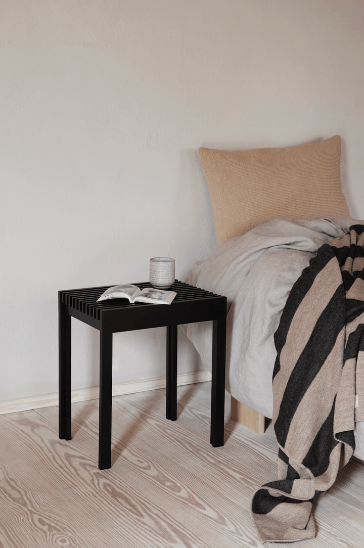 Lightweight Stool - Form + Refine - Stools + Benches + Ottomans - Black - Stained Oak - HORNE