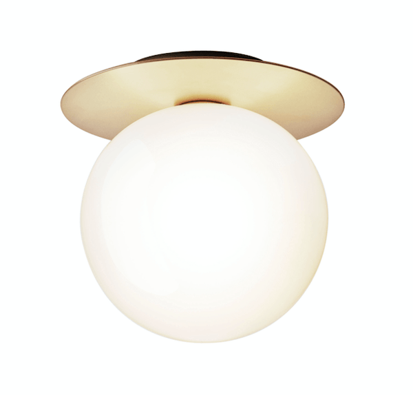 Liila 1 Wall Sconce - Large - Nuura - Wall Sconces - Nordic Gold/Opal White - HORNE
