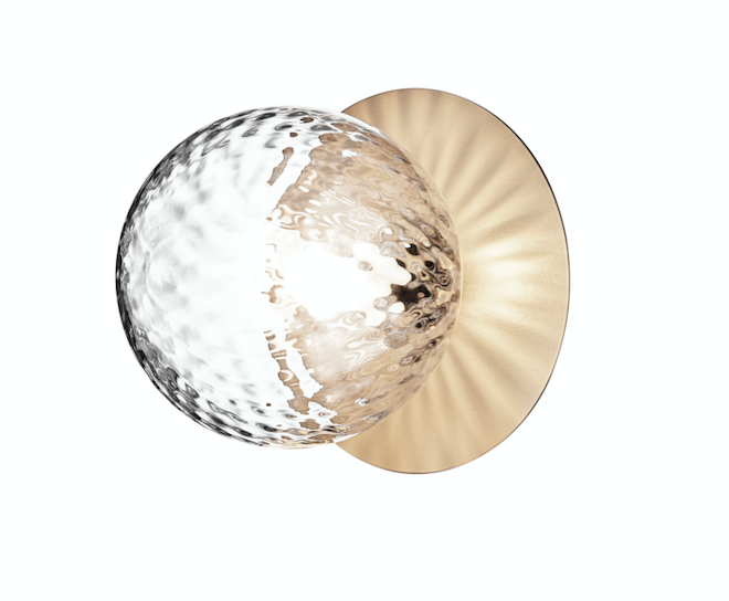 Liila 1 Wall Sconce - Medium - Nuura - Wall Sconces - Nordic Gold/Optic Clear - HORNE