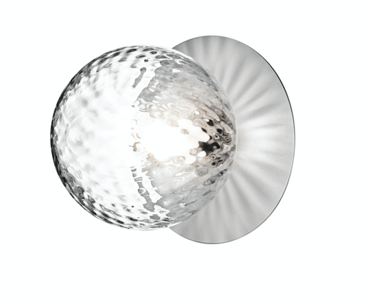 Liila 1 Wall Sconce - Medium - Nuura - Wall Sconces - Light Silver/Optic Clear - HORNE