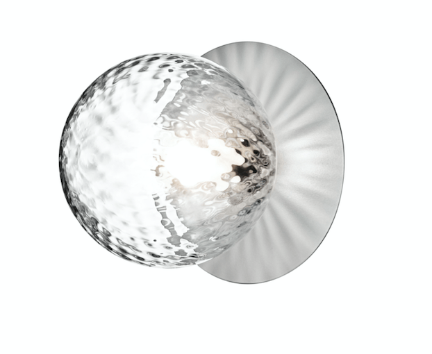 Liila 1 Wall Sconce - Medium - Nuura - Wall Sconces - Light Silver/Optic Clear - HORNE