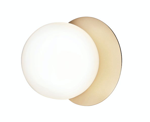 Liila 1 Wall Sconce - Medium - Nuura - Wall Sconces - Nordic Gold/Opal White - HORNE