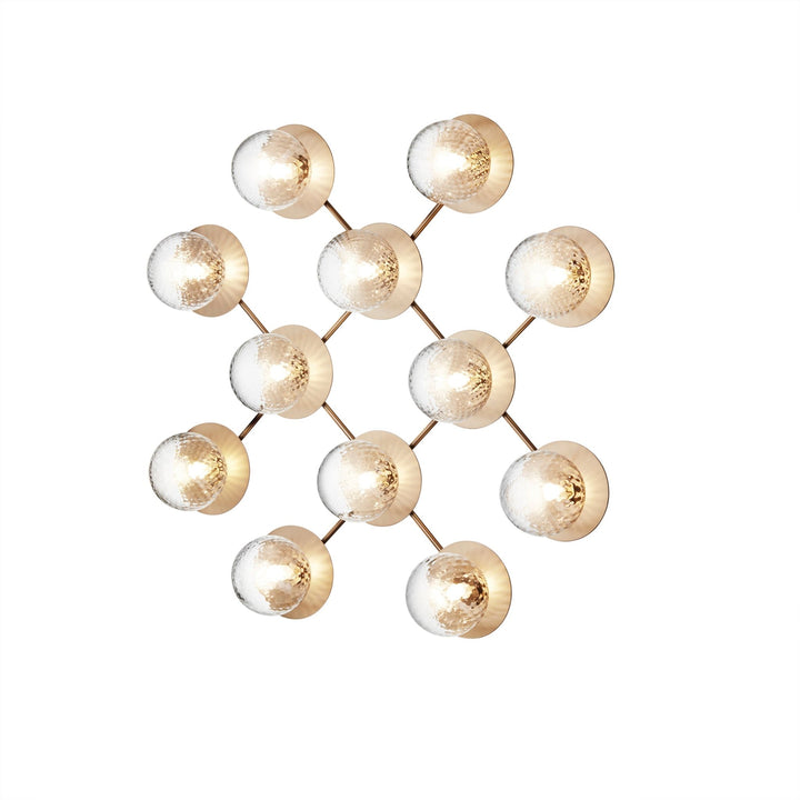 Liila 12 Wall/Ceiling Lamp - Nuura - Wall Sconces - Nordic Gold/Optic Clear - HORNE