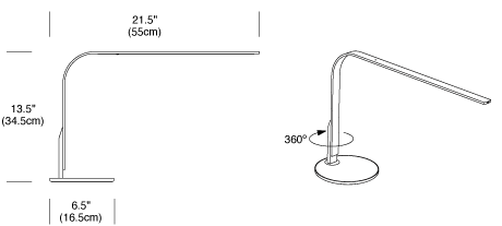 LIM360 Table + Task Lamp