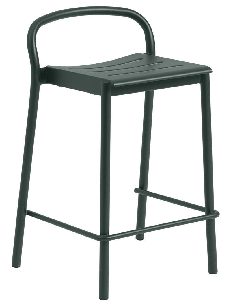 Linear Steel Bar & Counter Stool - Muuto - Stools + Benches + Ottomans - Counter Height - Black - HORNE