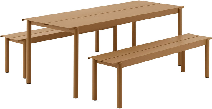 Linear Steel Bench - Muuto - Stools + Benches + Ottomans - Large - Pale Blue - HORNE