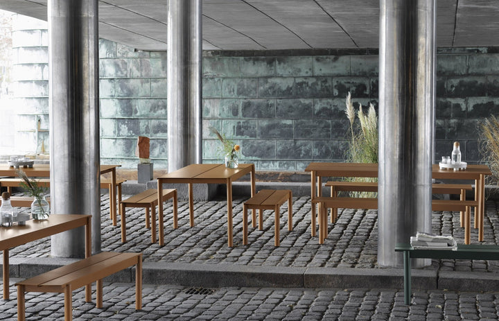 Linear Steel Bench - Muuto - Stools + Benches + Ottomans - Large - Pale Blue - HORNE