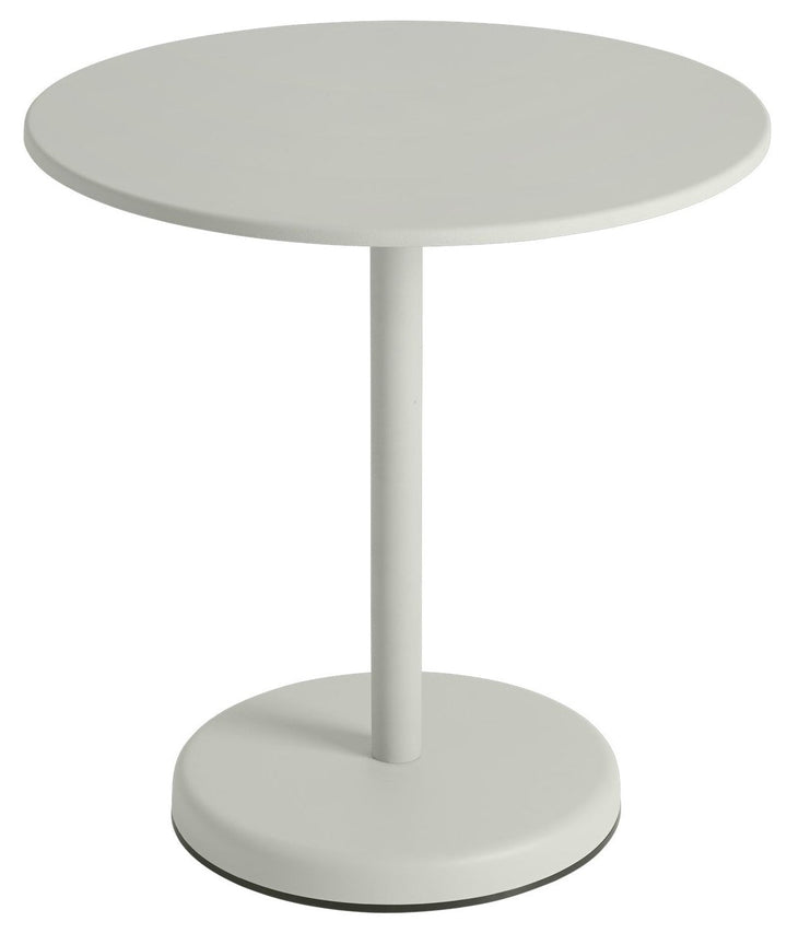 Linear Steel Café Table - Round - Muuto - Table + Task - Grey - HORNE