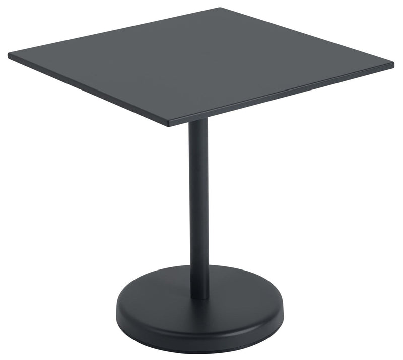 Linear Steel Café Table - Square - Muuto - Table + Task - Black - HORNE