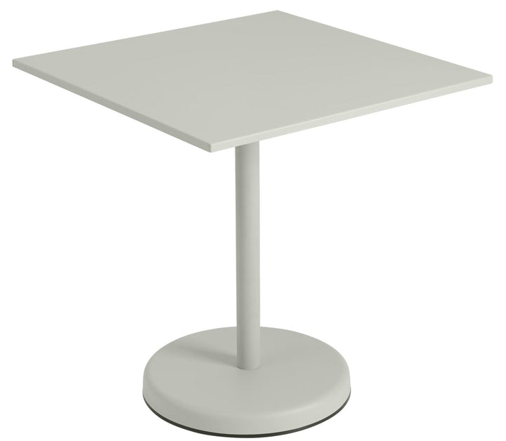Linear Steel Café Table - Square - Muuto - Table + Task - Grey - HORNE
