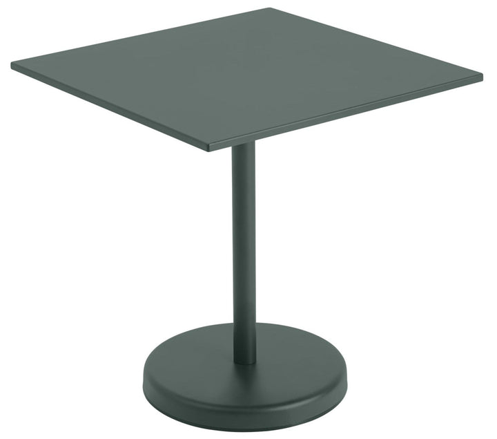 Linear Steel Café Table - Square - Muuto - Table + Task - Dark Green - HORNE