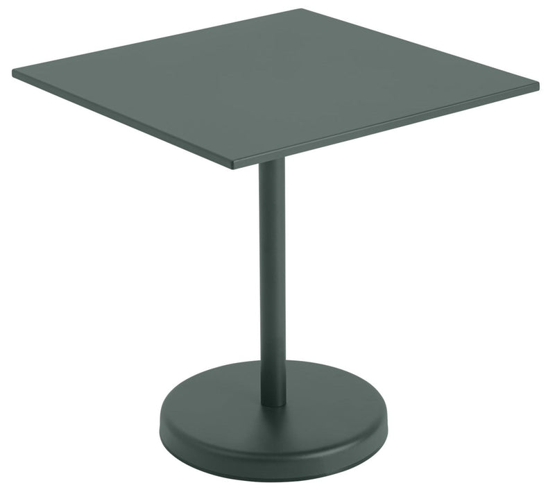 Linear Steel Café Table - Square - Muuto - Table + Task - Black - HORNE